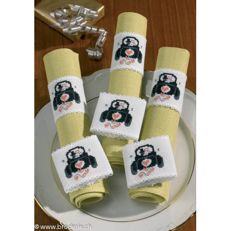 Permin, 6 liens de serviettes mariage (PE02-1308)
