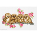Permin, kit Chouettes sur une branche en fleurs (PE92-3438)