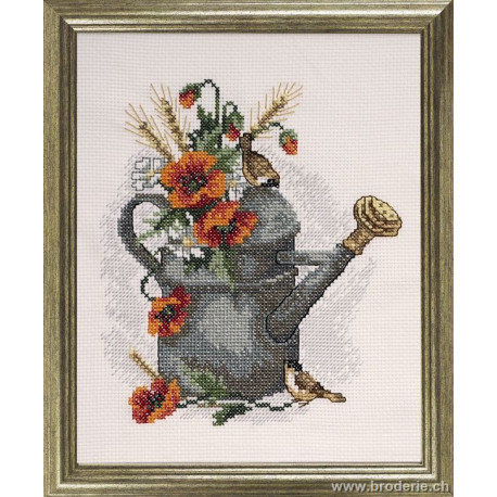 Permin, kit facile Arrosoir et coquelicots (PE12-4514)