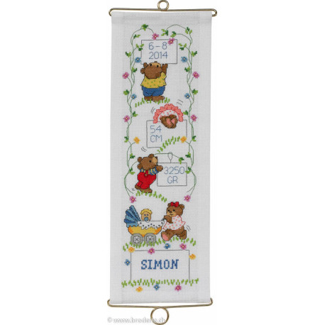 Permin, kit suspense naissance ourson garçon (PE36-3345)