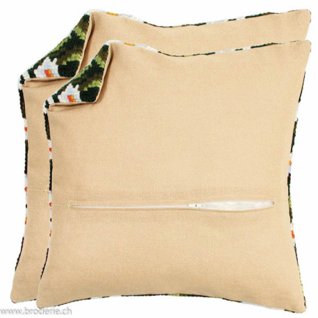 Vervaco, duo de dos de coussin carré coloris écru (PN0231003)