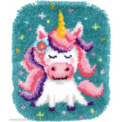 Vervaco, kit tapis modelé au point noué Licorne (PN0233650)