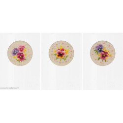 Vervaco, Kit 3 carte de voeux Violettes (PN0174604)