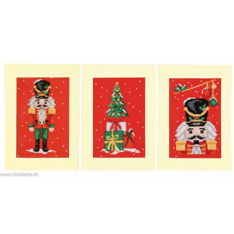Vervaco, kit carte de voeux Casse-noix lot de 3 (PN0231075)