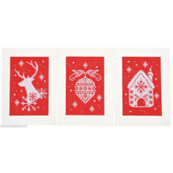 Vervaco, kit carte de voeux Noël lot de 3 (PN0211812)