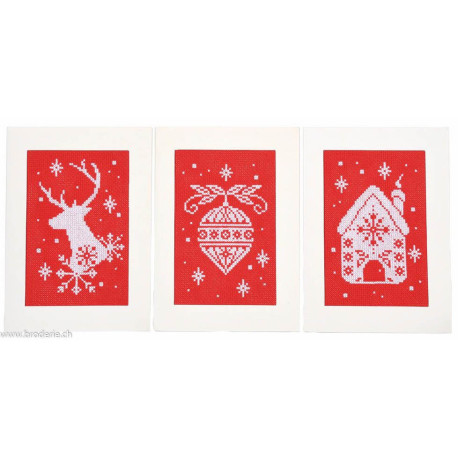 Vervaco, kit carte de voeux Noël lot de 3 (PN0211812)