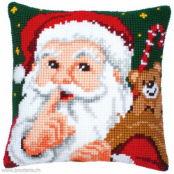 Vervaco, kit coussin au point de croix Chut! (PN0008518)