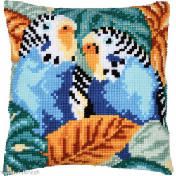 Vervaco, kit coussin au point de croix Perruches (PN0201704)
