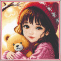 Vervaco, kit Fille avec ours (PN0207590)