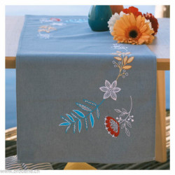 Vervaco, kit imprimé chemin de table Fleurs et brindilles (PN0231649)
