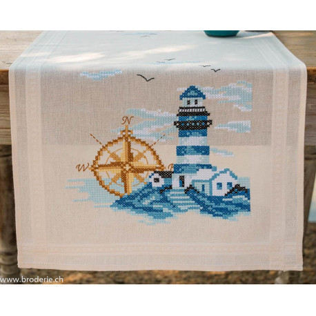 Vervaco, kit imprimé chemin de table Navy (PN0206193)