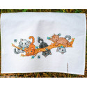 Vervaco, kit imprimé linge jouer avec des chatons (PN0217574)