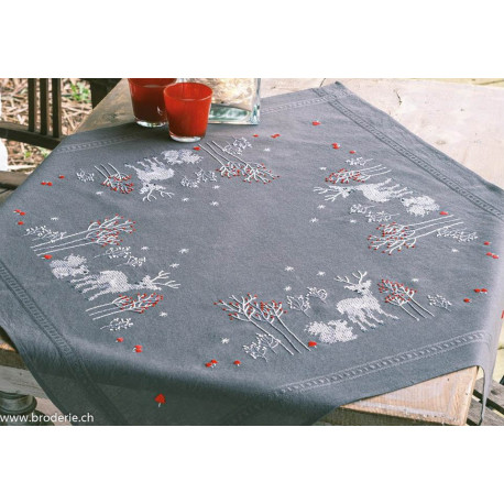 Vervaco, kit imprimé nappe Animaux de la forêt (PN0202652)