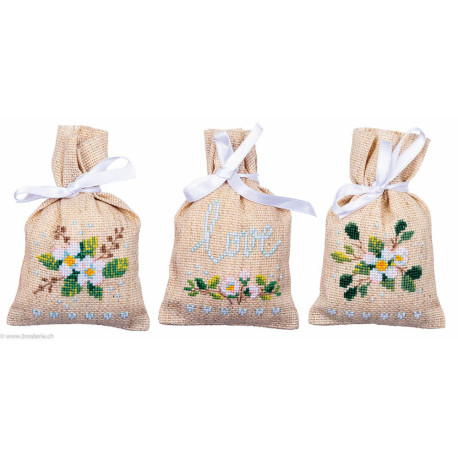 Vervaco, kit lot de 3 sachets Love (PN0187981)