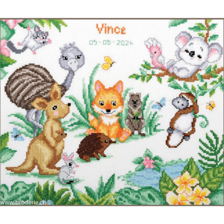 Vervaco, kit naissance Animaux australiens (PN0205328)
