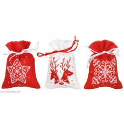 Vervaco, kit sachet Noël lot de 3 (PN0217816)