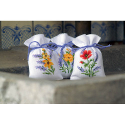 Vervaco, kit sachets Fleurs et lavande lot de 3 (PN0165143)