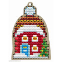 Wizardi, kit Kind fox - Red Christmas house (WDKF022-92)