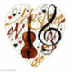 Isabelle Vautier, grille coeur Musique (RV273)