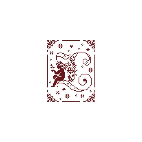 Couleur d'étoile, grille Mon Ange lettre L (CE0079L)