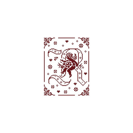 Couleur d'étoile, grille Mon Ange lettre R (CE0079R)