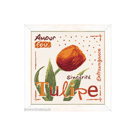 LiliPoints, Grille Côté jardin - Tulipes (J003)