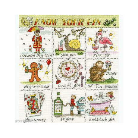 Bothy Threads, kit Know your Gin (BOXHS10)