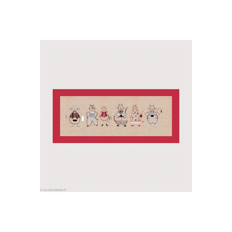 Bonheur des Dames, kit imprimé Frises de Chats (BD2589)