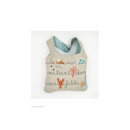Bonheur des Dames, kit imprimé sac à broder et à coudre la mer (BD2914)
