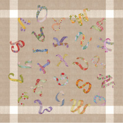 Bonheur des Dames, kit nappe abécédaire rubans fleuris (BD6038)