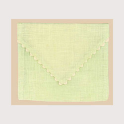 Bonheur des Dames, pochette lin vert tilleul (BDPOC6)