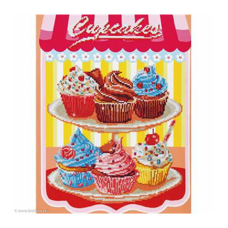 Diamond Dotz, kit diamant niveau 2- CUPCAKES (DD9006)
