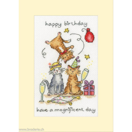 Bothy Threads, kit carte de voeux Mognificent Day (BOXGC60)