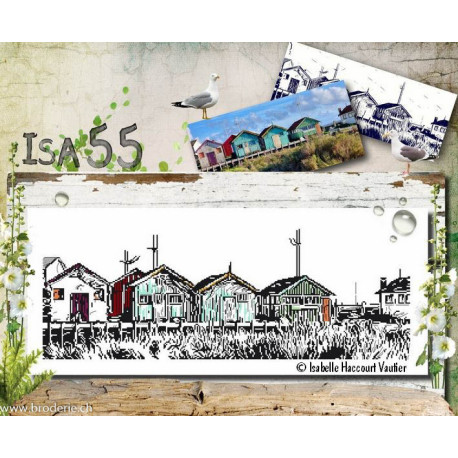 Isabelle Vautier, grille Derrière le petit port (ISA55)