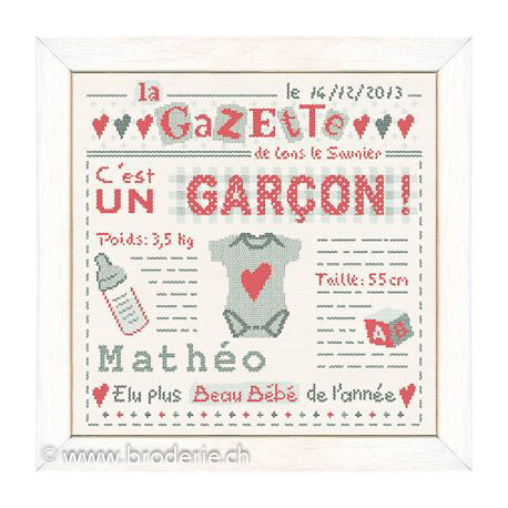 LiliPoints, Grille c'est un garçon (B014)