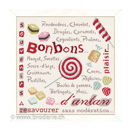 LiliPoints, Grille Gourmandise - Les bonbons (G021)