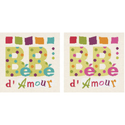 LiliPoints, Grille Naissance- bébé d'amour 2 (B006)