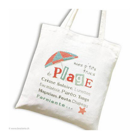 LiliPoints, Grille pour sac Mes ptits trucs de plage (SAC06)