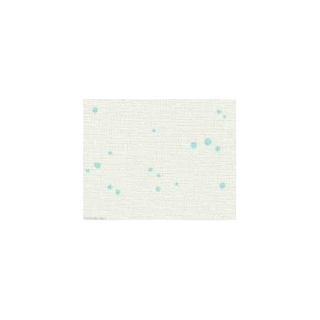 Zweigart, Etamine Murano 12,6 fils/cm splash blanc cassé taches bleues (3984-1299)