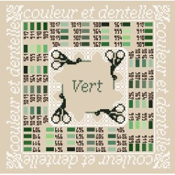 Isabelle Vautier, grille Couleur et dentelle Vert (RV21)