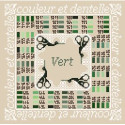 Isabelle Vautier, grille Couleur et dentelle Vert (RV21)