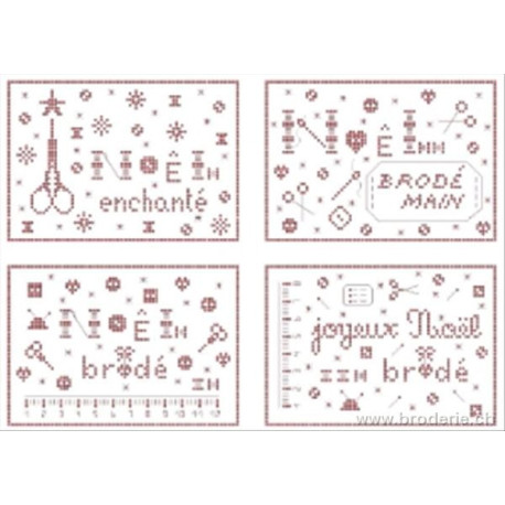 Couleur d'étoile, grille Noel brodé (CE0082)