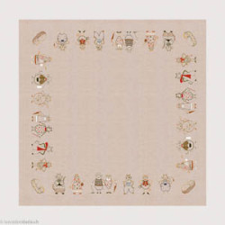 Bonheur des Dames, kit imprimé nappe Chats (BD6114)