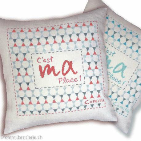 LiliPoints, Grille - Coussin C'est ma place (Q002)