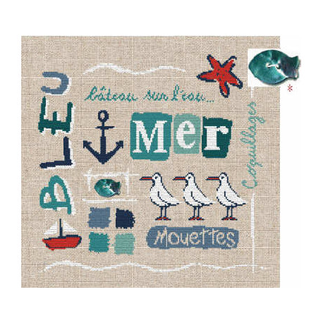 LiliPoints, Grille Atlantique - Bleu (A007)