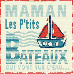 LiliPoints, Grille Enfant - Maman les petits bateux (E012)