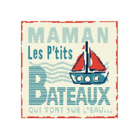 LiliPoints, Grille Enfant - Maman les petits bateux (E012)