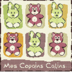 LiliPoints, Grille Enfant - mes copains calins (E003)