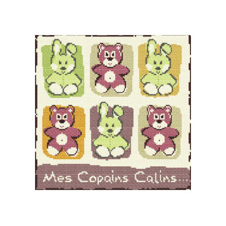 LiliPoints, Grille Enfant - mes copains calins (E003)