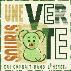 LiliPoints, Grille Enfant - une souris verte (E014)